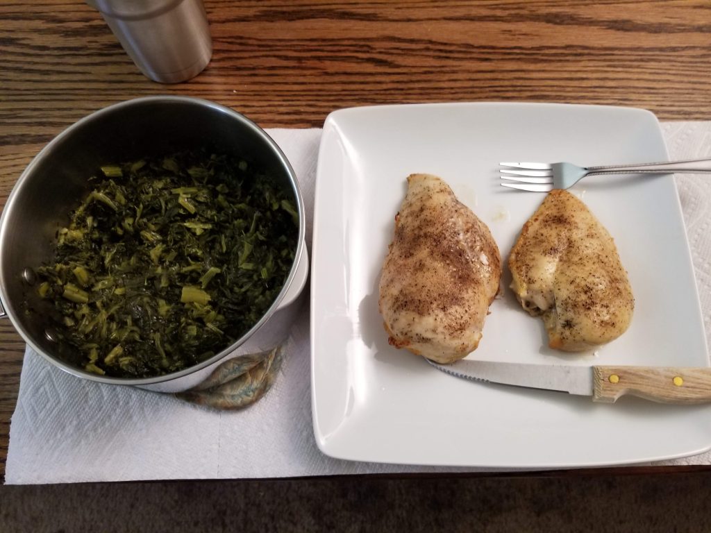 Baked Chicken and Turnip Greens