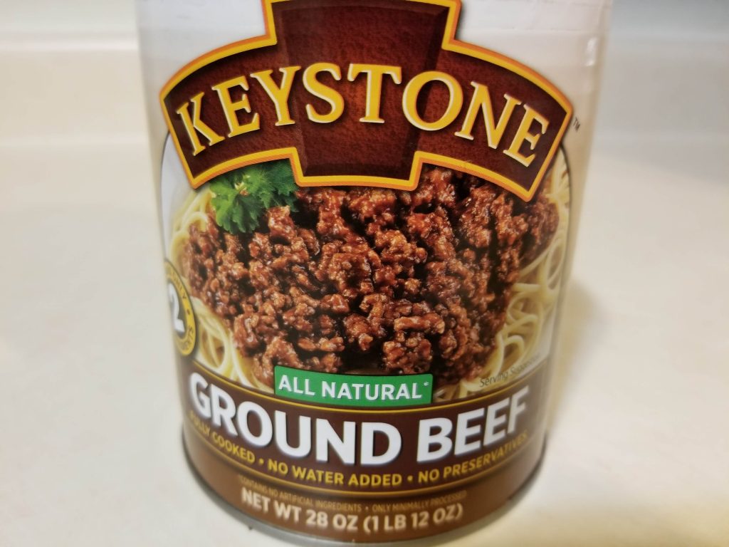 canned ground beef